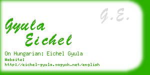 gyula eichel business card